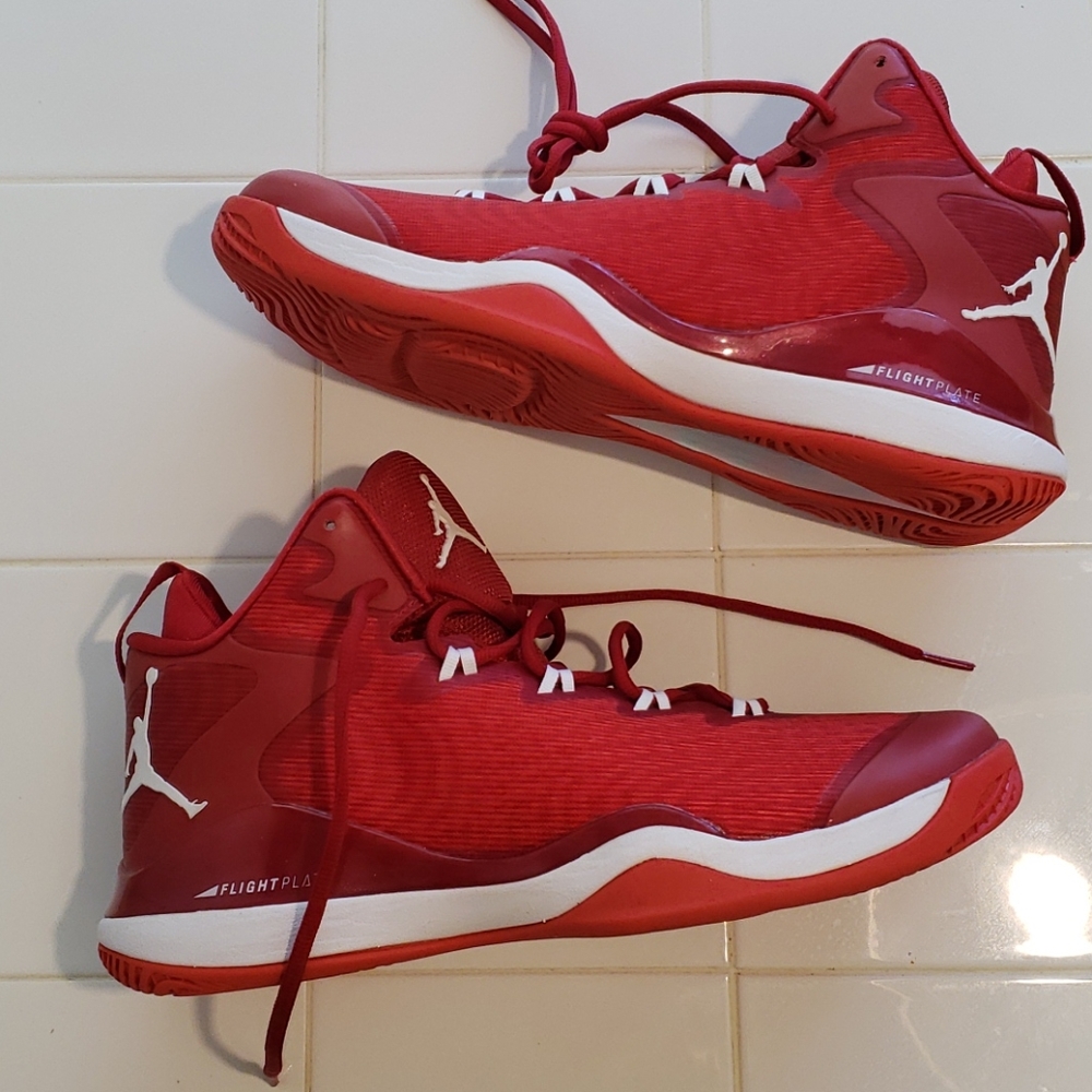Mens Red Air Jordan Flight Plate size 10.5